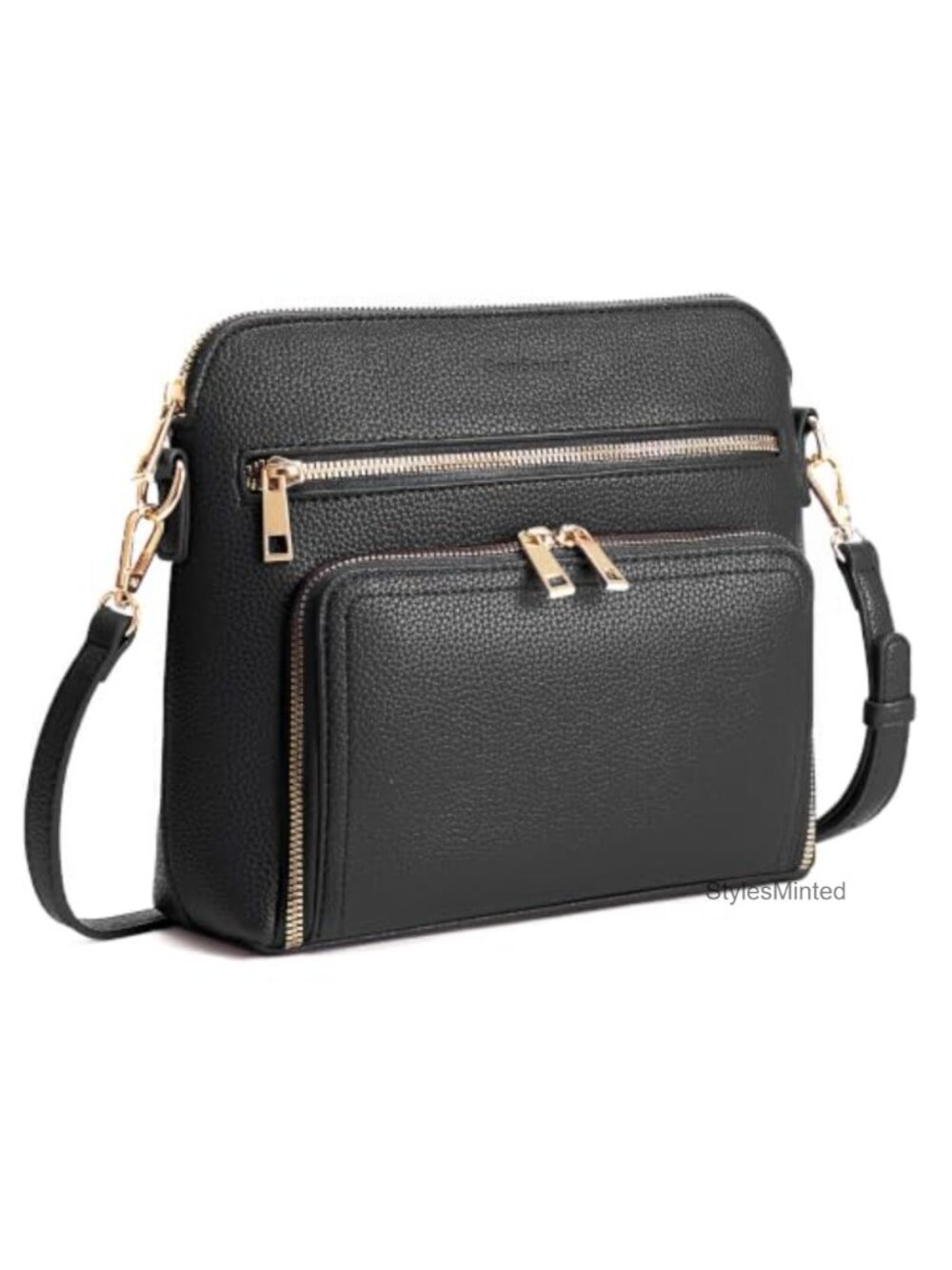 RFID Crossbody Purse Small Vegan Leather Built In Wallet Adjustable Strap Travel
